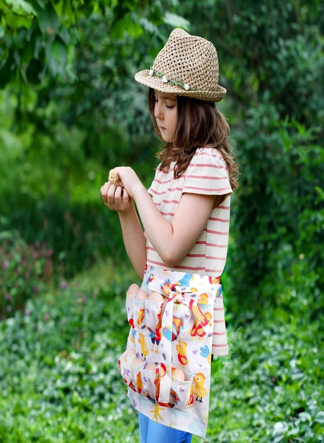 Goaste مريلة جمع بيض الماعز للأطفال، مريلة لحفظ البيض بـ 8 جيوب، مريلة لجمع بيض الدجاج، مريلة لحمل سلال البيض الريفية لبيض الدجاج والبط والإوز، نشاط منزلي بين الوالدين والطفل - Image 5