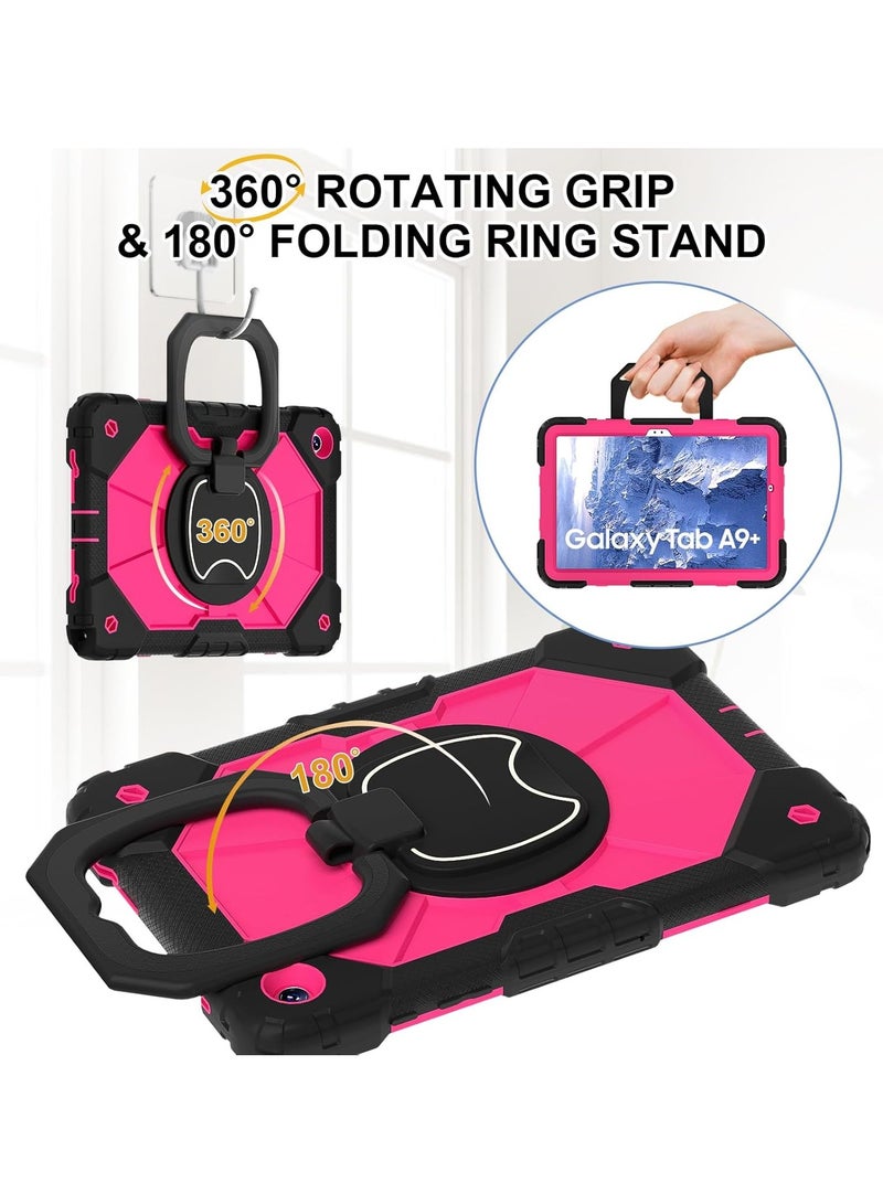 general Kids Case Compatible with Samsung Galaxy Tab A9 Plus 2023 SM-X210 216B Heavy Duty Rugged Case with Shoulder Strap Kickstand Pen Holder for Tab A9+ - Image 5