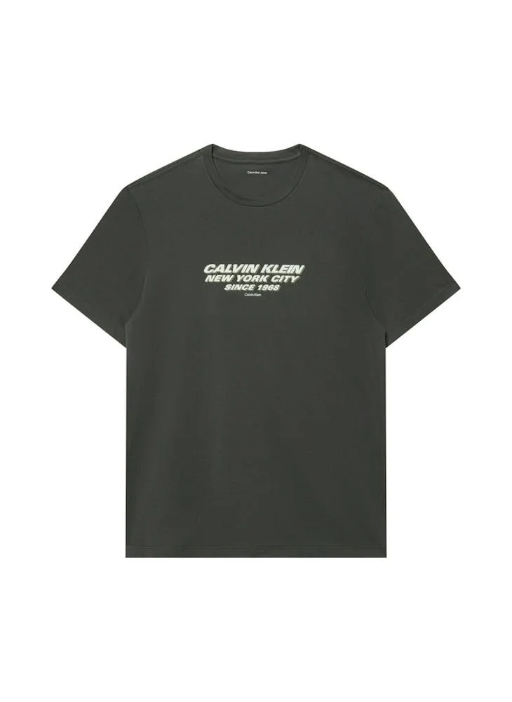 CALVIN KLEIN  Graphic Crew Neck T-Shirt for Men | Best Price UAE