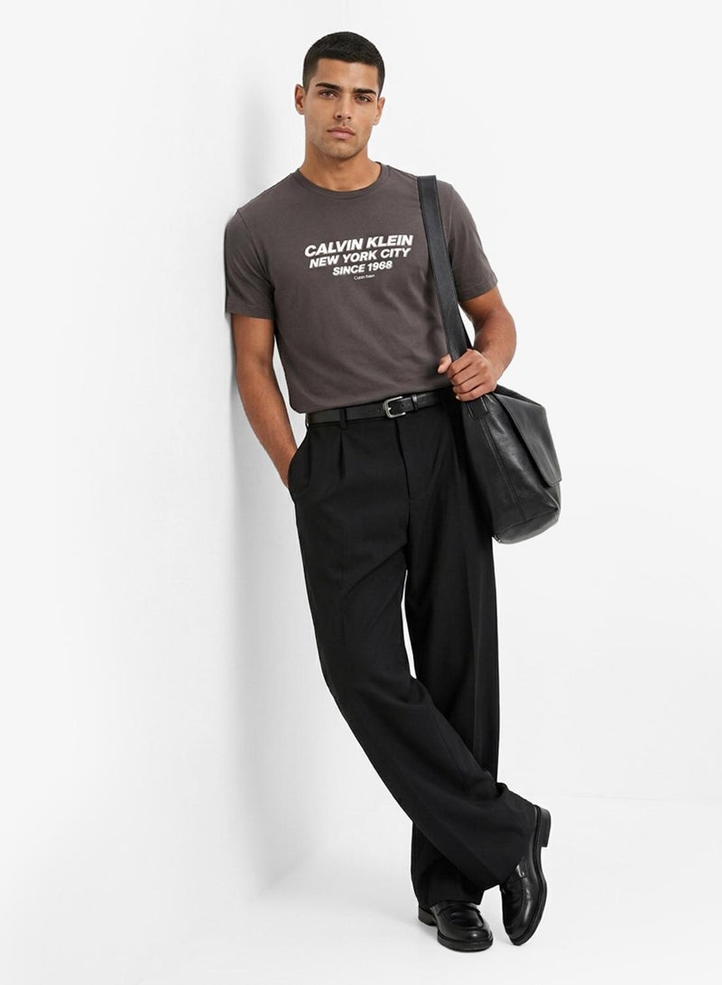 CALVIN KLEIN Graphic Crew Neck T-Shirt - Image 1