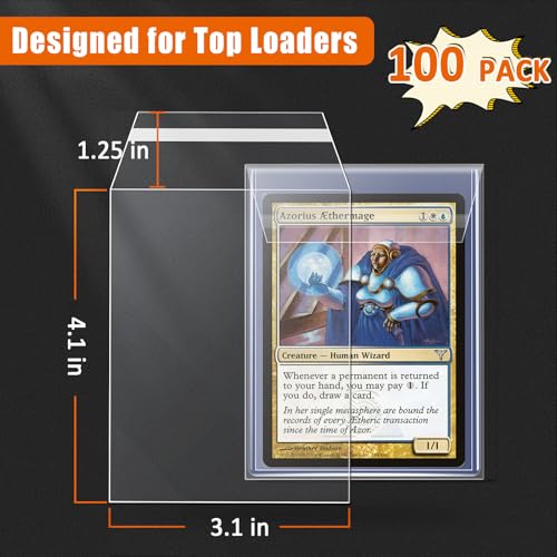 tutata Top Loader Sleeves 100 Pack, Penny Sleeves for Top Loaders Trading Card Ultra Protection for Pro Collector (100Pack) - Image 2