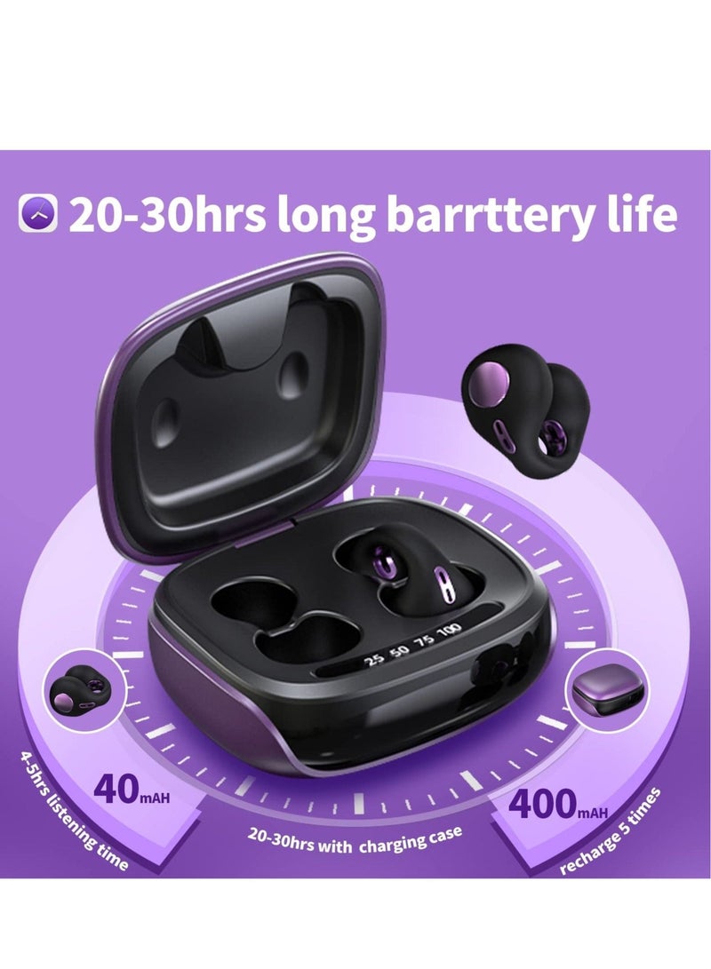 SYOSI Wireless Earbuds with Earhooks Headset Clip On Open Ear Bone Conduction Head Set Workout Cycling Running Work Headphones Conducting Induction Earphones - Image 4