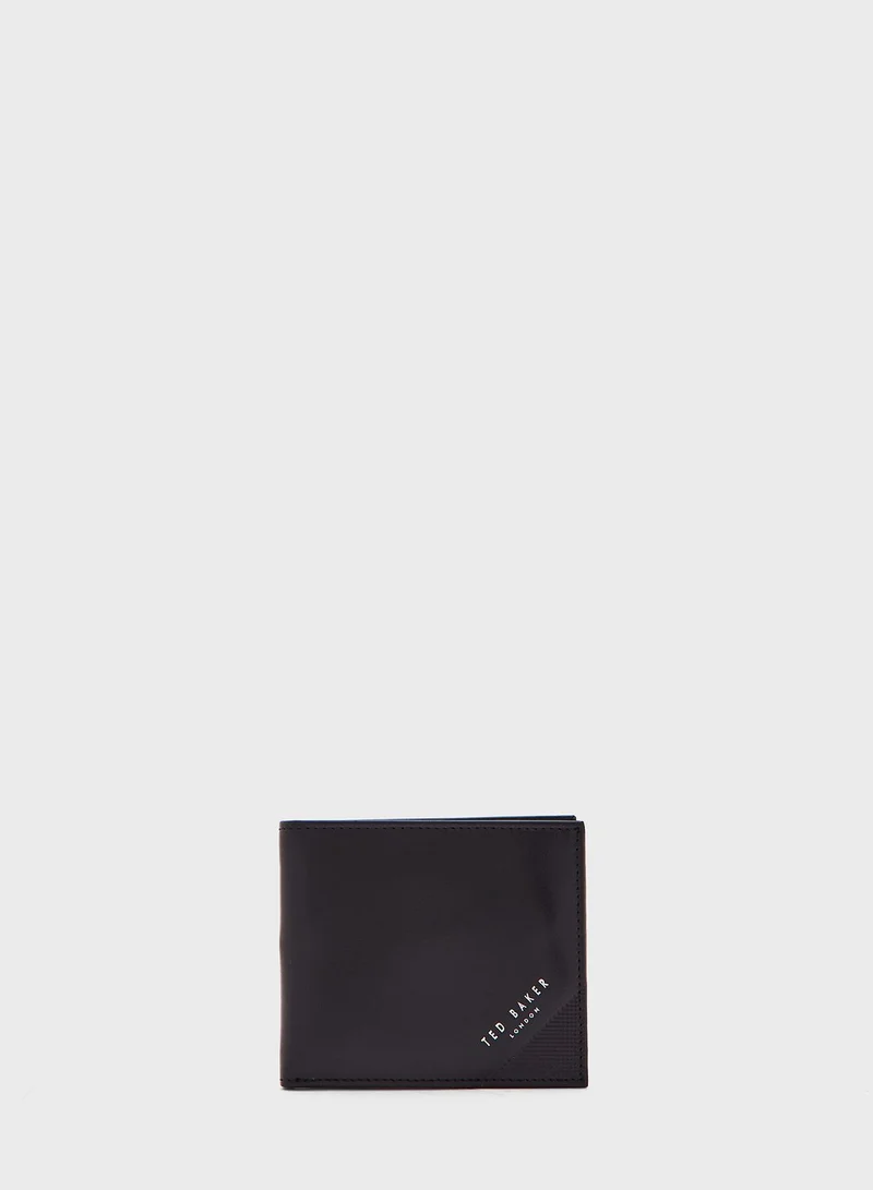 Ted Baker Embossed Corner Leather Bi-fold Coin Wallet