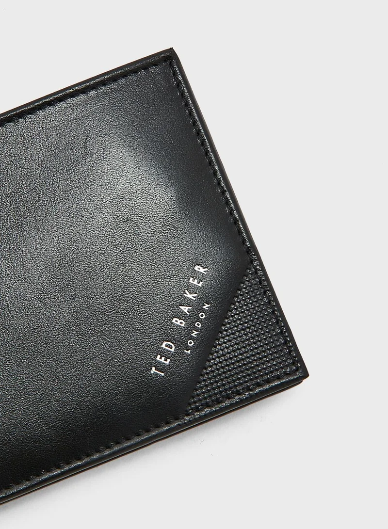 Ted Baker Embossed Corner Leather Bi-fold Coin Wallet