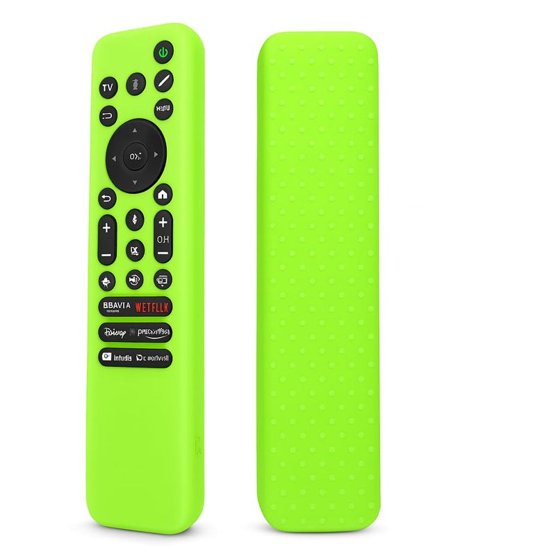 smashtronics - Silicone Case Cover for Sony TV Remote Control, Sony Remote Cover (RMF-TX800 - Luminous Green) - Image 1