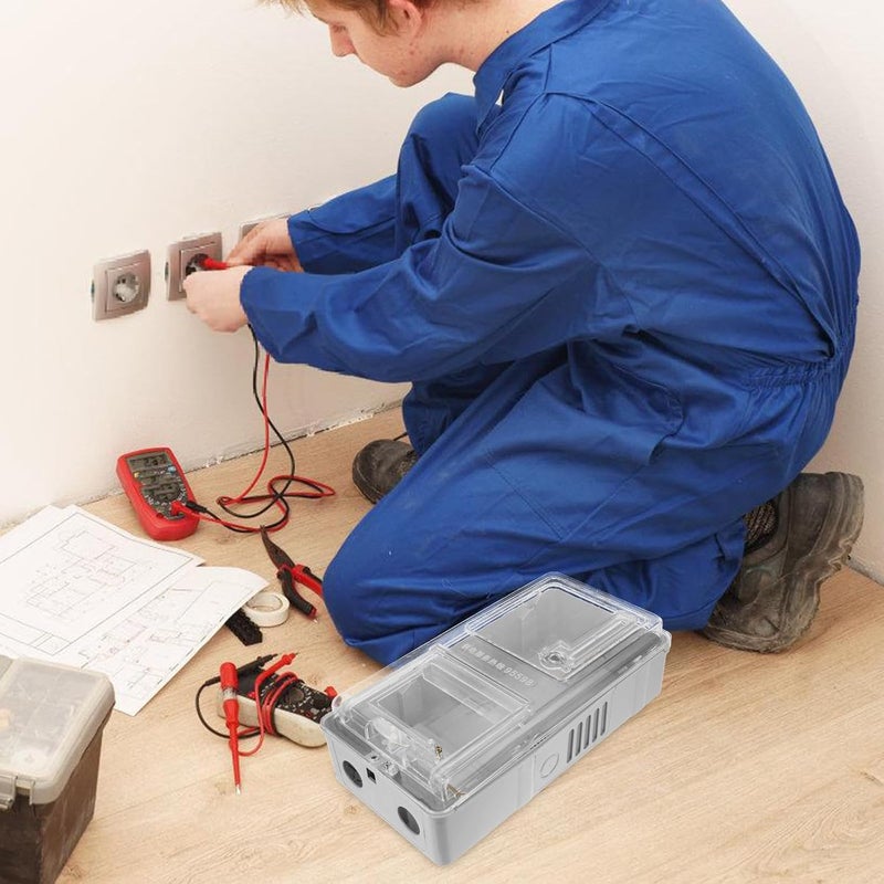 Weatherproof Plastic Electric Meter Box Cover Single Phase Household Energy Meter Case for Outdoor Electrical Panel Protection - Image 5