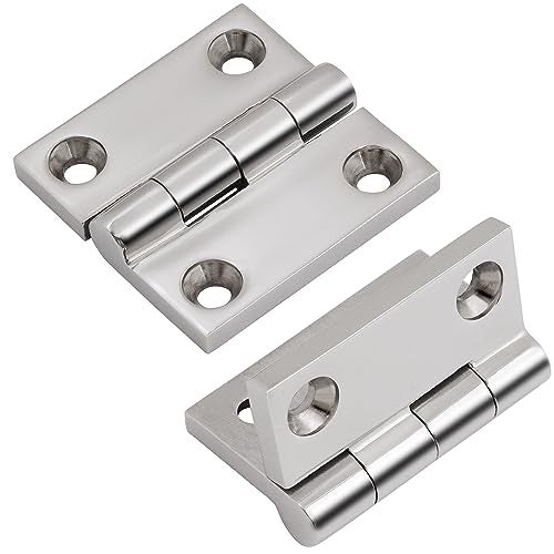 Laorde 316 Stainless Steel Hinges Marine Grade 2" x 2" Heavy Duty Boat Hatch Hinge (50 mm X 50 mm) 4 Pack Casting Cabinet Door Hinge with Screws - Image 2