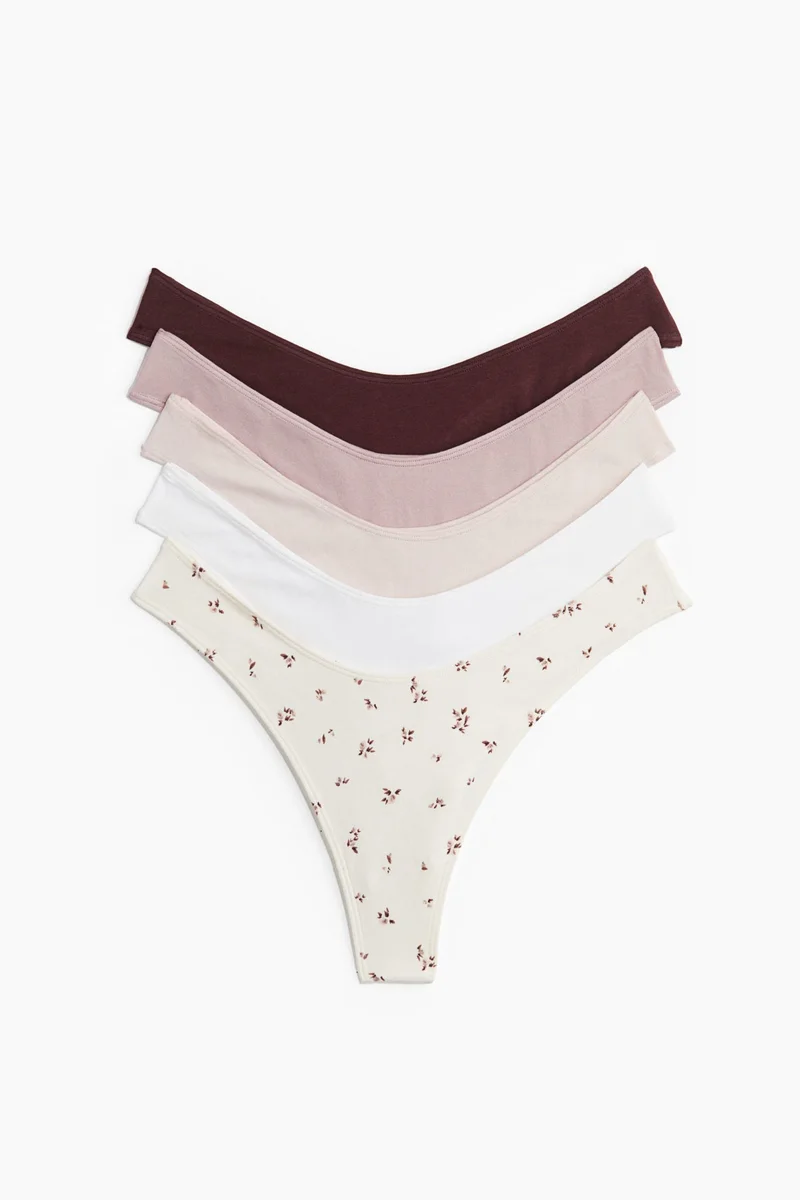 H&M 5-pack cotton thong briefs