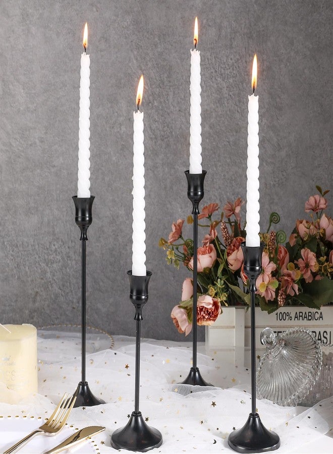 Tunyet Candlestick Holders, 6PCS Metal Taper Candle Holder, Black Candle Holders for Candlesticks, Candle Holder for Halloween Decorations - Image 4
