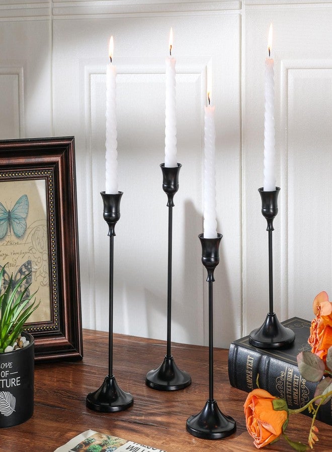 Tunyet Candlestick Holders, 6PCS Metal Taper Candle Holder, Black Candle Holders for Candlesticks, Candle Holder for Halloween Decorations - Image 3
