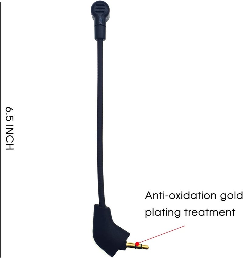 REEYEAR Mic Replacement Microphone Boom fits for Kingston HyperX Cloud, Cloud X and Cloud II 1st Version for PS4 Xbox One Nintendo Switch Computer PC Gaming Headsets Noise Cancelling 3.5mm Jack Black - Image 4