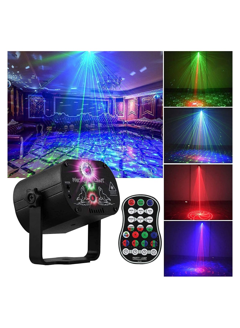 Generic DJ Disco Stage Party Lights LED Sound Activated Laser Light RGB Flash Strobe Projector with Remote Control for Decorations Karaoke Pub KTV Dance Gift Birthday Wedding - Image 1