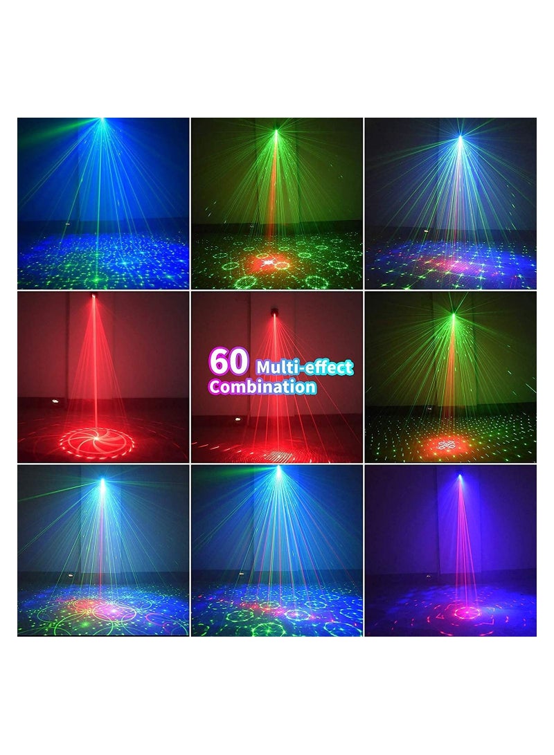 Generic DJ Disco Stage Party Lights LED Sound Activated Laser Light RGB Flash Strobe Projector with Remote Control for Decorations Karaoke Pub KTV Dance Gift Birthday Wedding - Image 2
