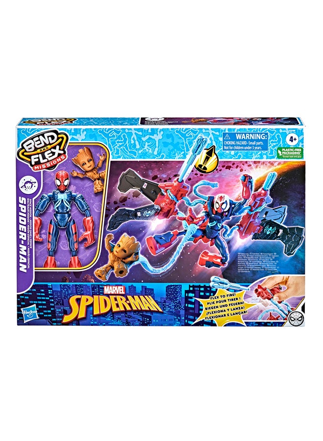 مارفل لعبة Marvel Spider-Man Bend and Flex Missions Spider-Man Space Mission، لعبة قابلة للانحناء بمقياس 15.24 سم، ألعاب للأطفال من سن 4 سنوات فما فوق - Image 2