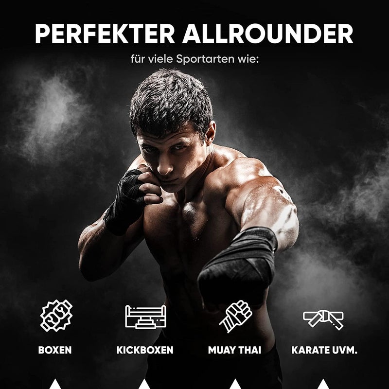 FIGHTR ® Boxing Handwraps 160 inches semi-Elastic Hand Wraps with Thumb Loop for Boxing, MMA, Muay Thai & Martial Arts - Image 4