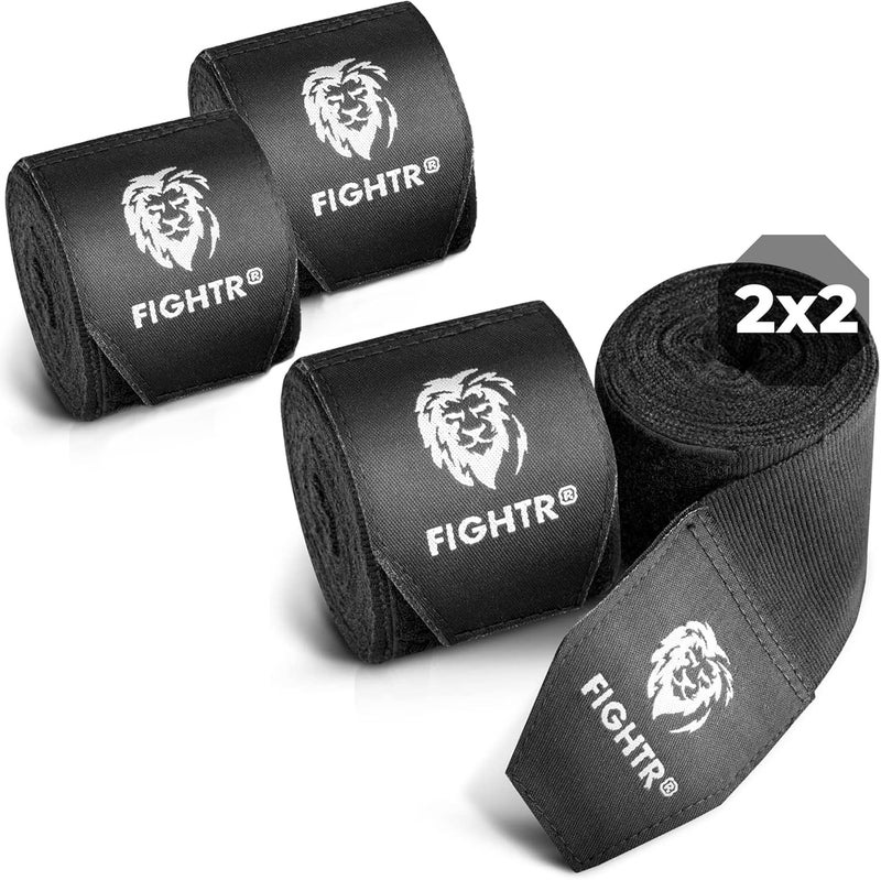 FIGHTR ® Boxing Handwraps 160 inches semi-Elastic Hand Wraps with Thumb Loop for Boxing, MMA, Muay Thai & Martial Arts - Image 1