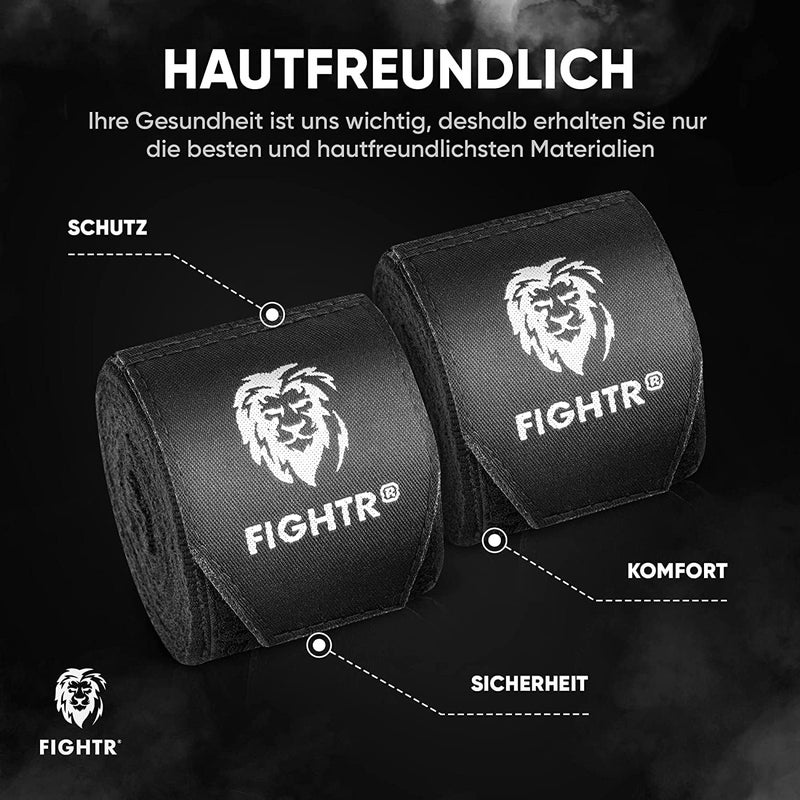 FIGHTR ® Boxing Handwraps 160 inches semi-Elastic Hand Wraps with Thumb Loop for Boxing, MMA, Muay Thai & Martial Arts - Image 3