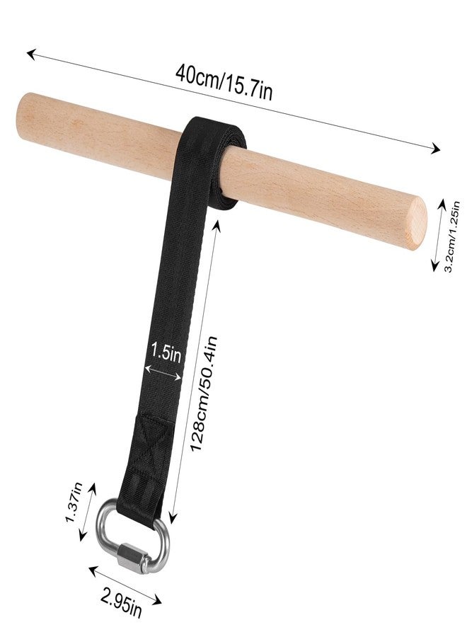 Gnomdcer Forearm Strengthener and Wrist Roller, Forearm Exerciser with Joint-Friendly Beech Wood Handles, Forearm Strength Trainer with Durable Nylon Webbing and Stainless Steel Chain Quick Links - Image 2