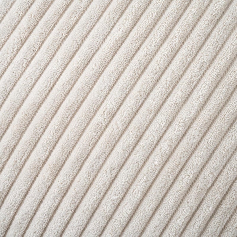 Volcanics Set of 4 Beige Cream Corduroy Decorative Couch Throw Pillow Covers 18x18 Inch, Modern Double-Sided Striped Cushion Cases, Soft Boho Square Accent Pillow Covers, Mix and Match for Home Decor - Image 3