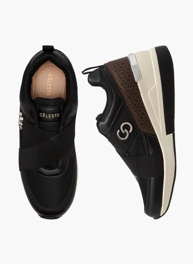 Women Monogram Print Ankle Sneakers
