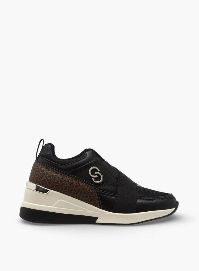 Celeste BLACK Women Monogram Print Ankle Sneakers for Women | Best Price UAE