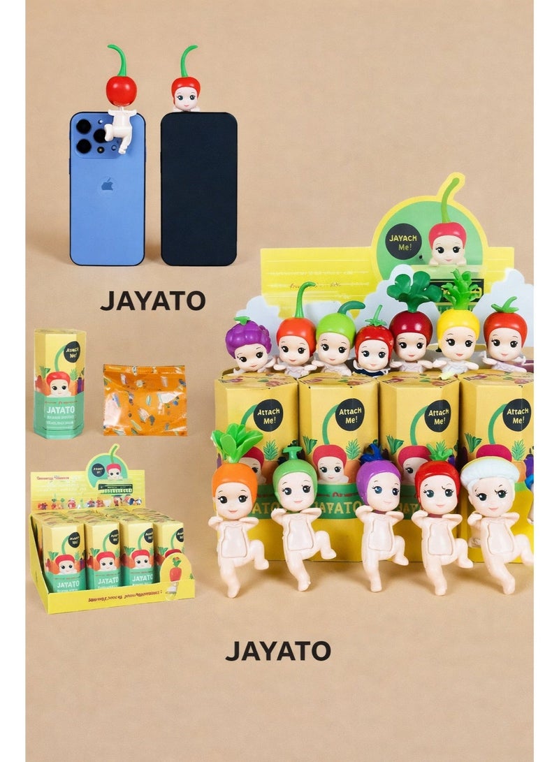 جاياتو صغيرة مزخرفة من سلسلةHarvest (صندوق واحد أعمى) من سلسلة مجسم مصغر مزخرف - ملحق لطيف للهاتف المحمول من الفواكه والخضروات، دمية قابلة للتجميع - Image 1