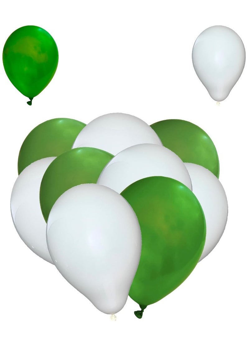 SFMW White and green balloons, National Day balloons, Foundation Day 100 white 100 green and - Image 4