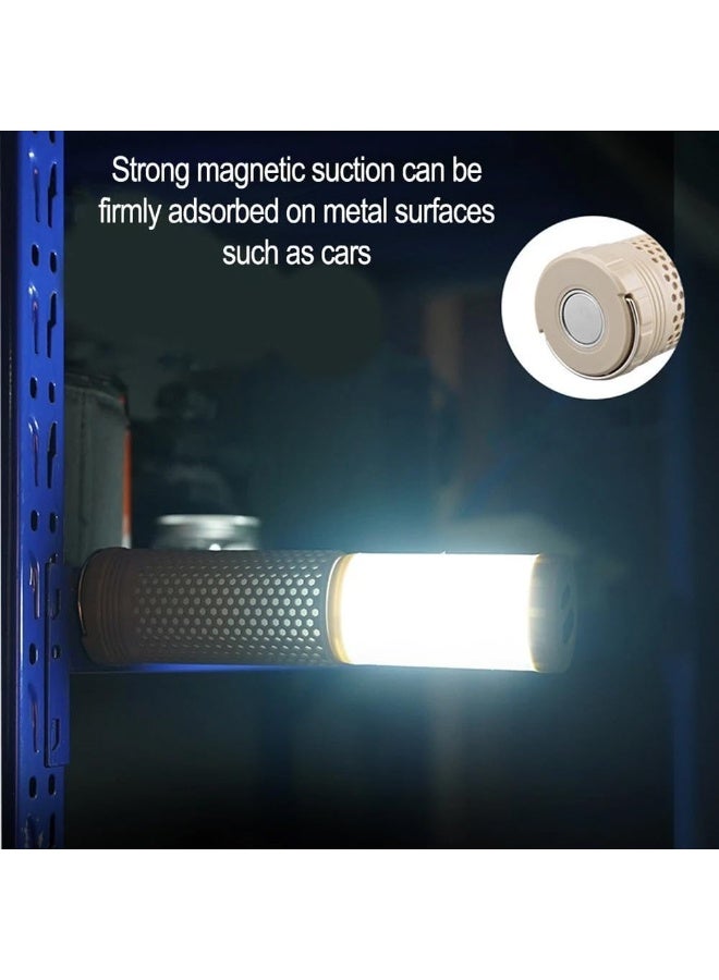 Multifunctional Camping Lantern Rechargeable LED Light with Warm & White Modes  Compact Outdoor Flashlight for Hiking Tent & Emergency Use - Image 4