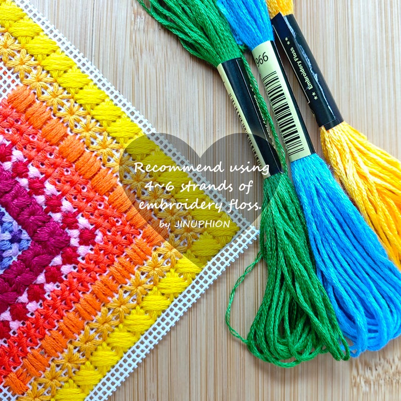 JINUPHION Needlepoint Canvas, 20" X 18", 14-Mesh White Needlepoint Canvas Embroidery Blank White Cloth (1) - Image 4