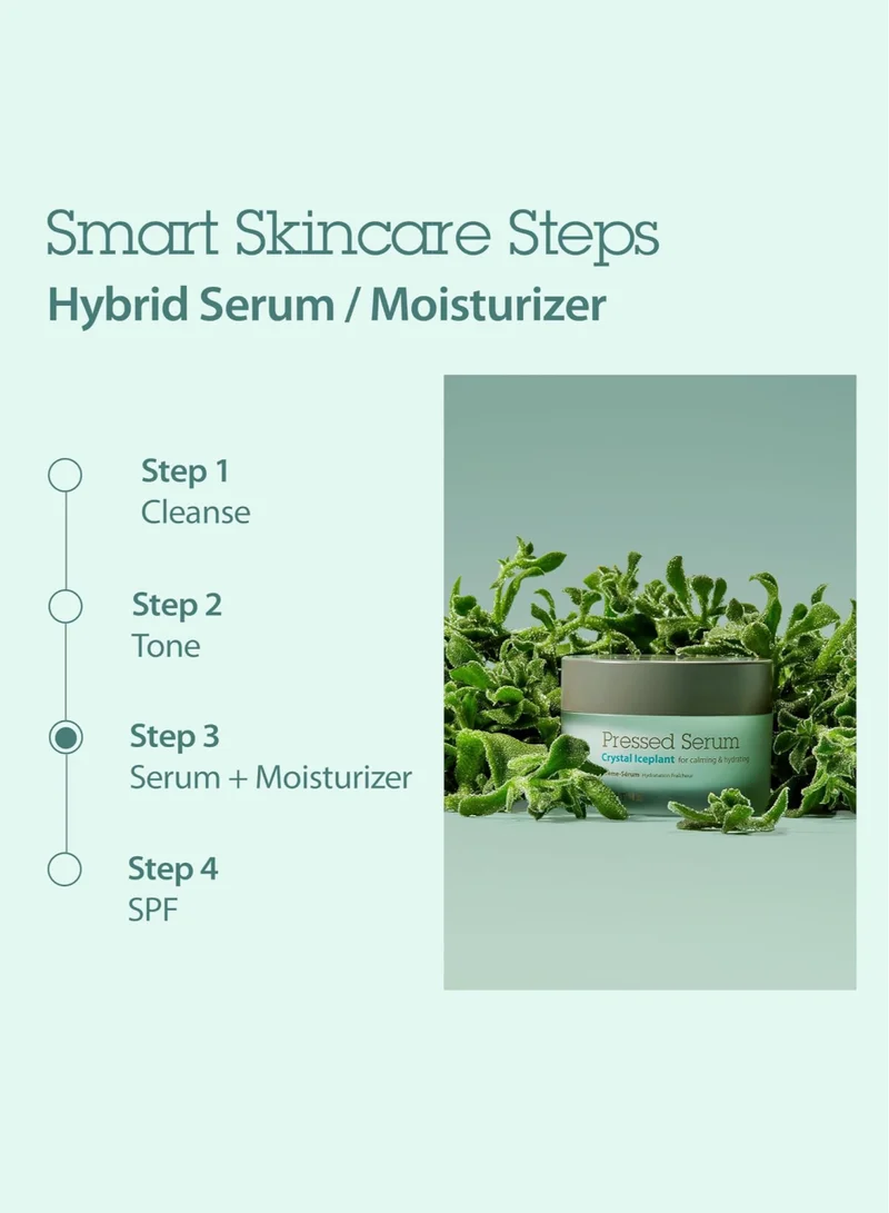 Blithe Pressed Serum Crystal Iceplant, 50ml - Korean Skin Care, Anti Wrinkle, Calming & Hydrating, Ice Plant Extract, K beauty, Skin Brightening Facial Care with Natural Ingredients, All Skin Types
