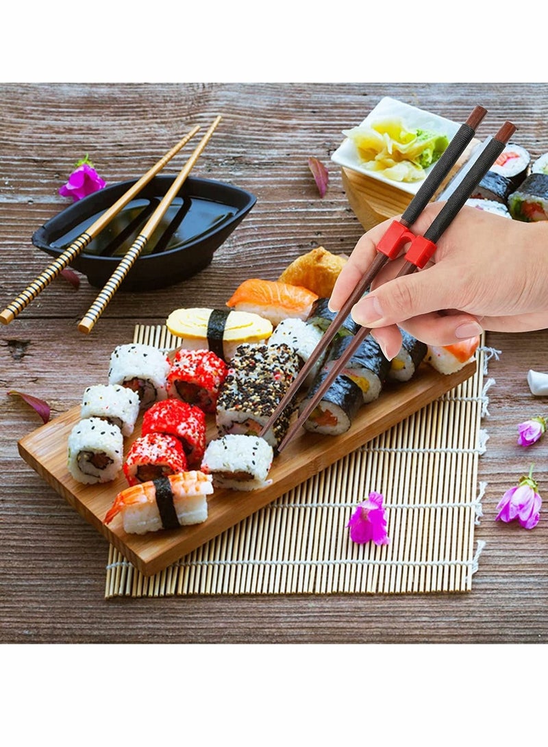 SYOSI Chopstick Helper 5 Pcs Reusable Chopsticks Helpers Training Chopstick Hinges Connector Training Chopstick for Adults Beginner Trainers or Learner (Multicolor) - Image 4