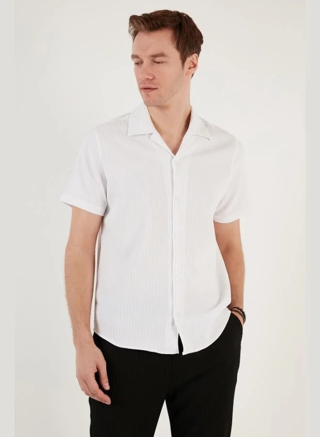 Buratti  Buratti Open Collar Short Sleeve Regular Fit Shirt Men's SHIRT CF24S117842 for Men | Best Price UAE
