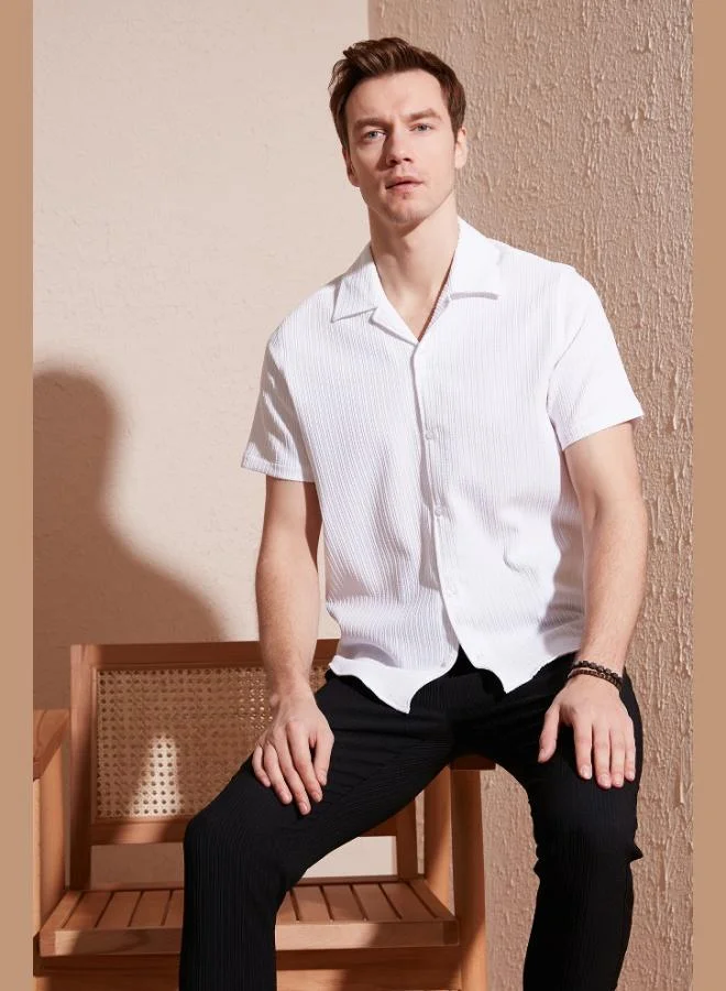 Buratti  Buratti Open Collar Short Sleeve Regular Fit Shirt Men's SHIRT CF24S117842 for Men | Best Price UAE