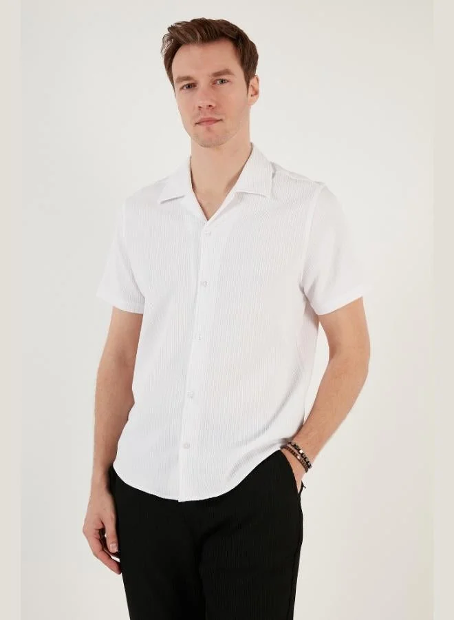 Buratti  Buratti Open Collar Short Sleeve Regular Fit Shirt Men's SHIRT CF24S117842 for Men | Best Price UAE