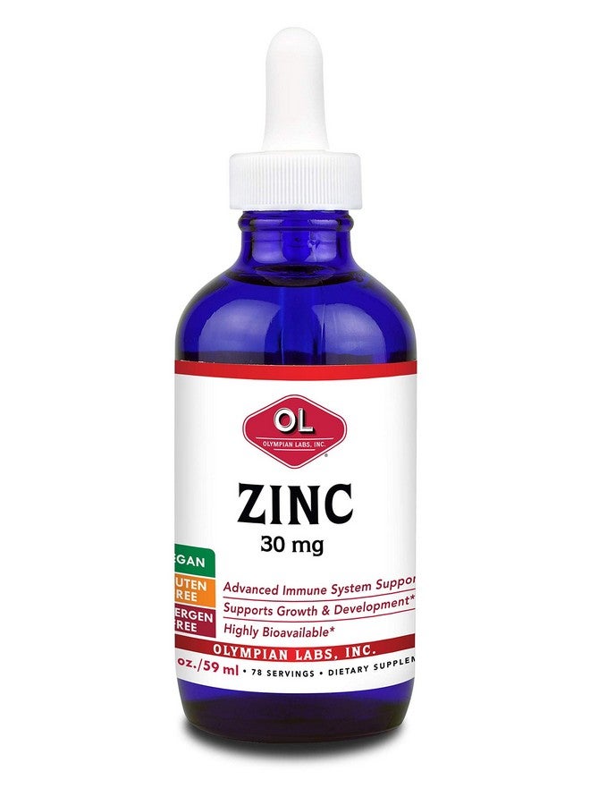Olympian Labs Zinc, Liquid 30mg, 2 Fl Ounce - Image 1