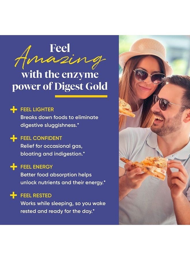 ENZYMEDICA - Digest Gold + ATPro, Maximum Strength Enzyme Formula, Prevents Bloating and Gas, 14 Key Enzymes Including Amylase, Protease, Lipase and Lactase, 120 Capsules - Image 1