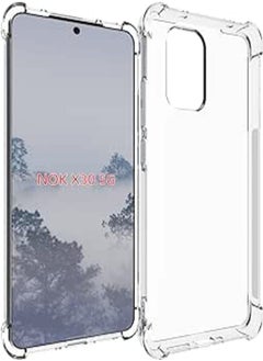 غطاء أنيق لهاتف Nokia X30 5G 2022، جراب واقٍ ناعم من مادة TPU مع وسادة هوائية رباعية الزوايا ومضاد للخدش (شفاف)