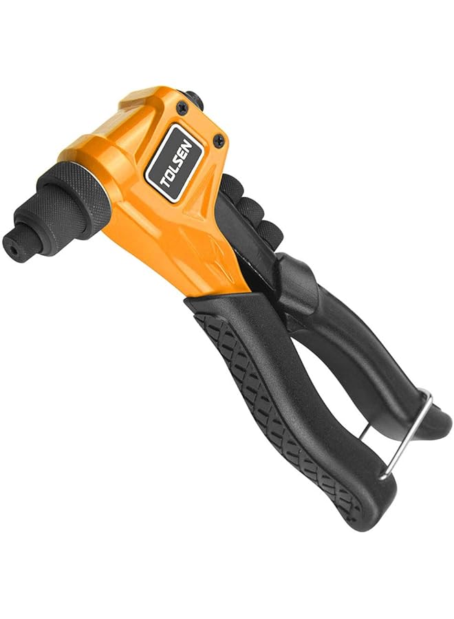 TOLSEN Hand Riveter - Heavy Duty Rivet Gun 4 Nozzle Sizes Pop Tool