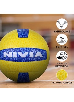 Nivia G-2020 Rubber Volleyball | Size: 4 | Laminated | 18 Panels | for Indoor & Outdoor Matches | Machine Stitch | Butyl Bladder | High Air Retention  - Image 4