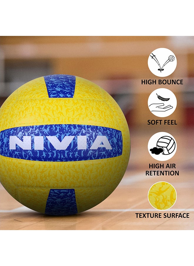 Nivia G-2020 Rubber Volleyball | Size: 4 | Laminated | 18 Panels | for Indoor & Outdoor Matches | Machine Stitch | Butyl Bladder | High Air Retention  - Image 4