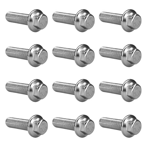 SWQS 12PCS ES75120 53 LS Exhaust Manifold Bolts 109 Header Bolts Exhaust Manifold Hardware Kit Replacement for Chevy Silverado Suburban Gmc Buick LS Series Engines LSX LS2 LS3 LS6 LS7 - Image 1