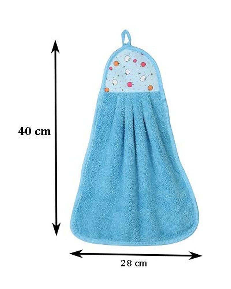 Laser Shield Laser Shield Microfiber wash Basin Hanging Hand Kitchen Towel Napkin with Ties (44x24 cm, Pack of 6 Multicolor) - Image 2