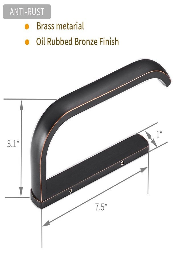 BESy Brass Toilet Tissue Paper Holder Oil Rubbed Bronze Bathroom Accessories Wall Mounted, Rust Protection - Image 3