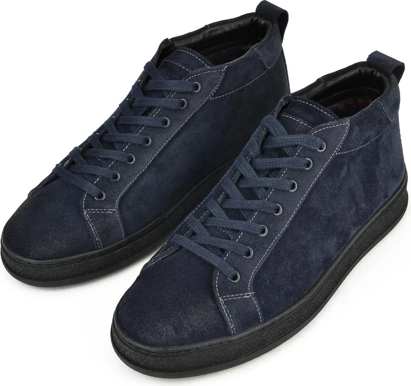 زيا , Men's Genuine Leather Boots 1331025Z8522 Navy Blue