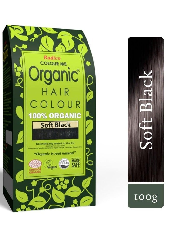 Radico Colour Me Organic Hair Colour Soft Black 100gm  - Image 1