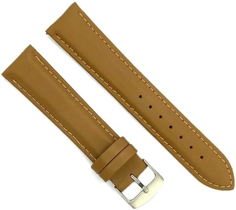 diloy Smooth Cowhide Leather Watch Strap 26 mm 28 mm 30 mm 32 mm 34 mm 36 mm 38 mm 40 mm Ref 302EA - Image 1