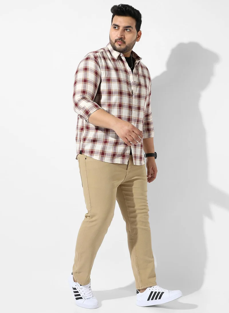 Instafab Plus Shepard's Check Shirt