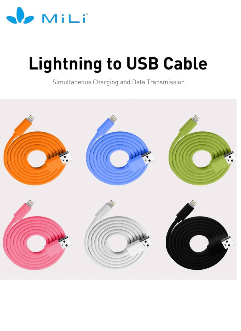 MiLi - Lightning to USB Cable, MFi Certified for Flawless Compatibility with Apple iPhone/iPad/AirPods/AirPods Pro, 100 cm White - Image 1