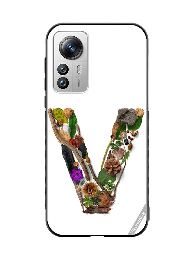 VR CREATIVE Protective Case Cover For Xiaomi 12 Pro Alphabet V Design Multicolour - Image 1