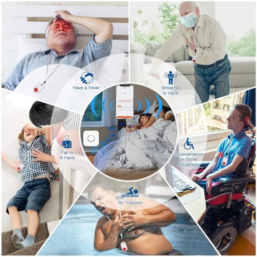 YisTech WiFi Caregiver Pager Wireless Call Button Nurse Alert System for Home/Elderly/Patient/Disabled with Phone App Two Call Button One WiFi Receiver(only Supports 2.4GHz Wi-Fi) - Image 4